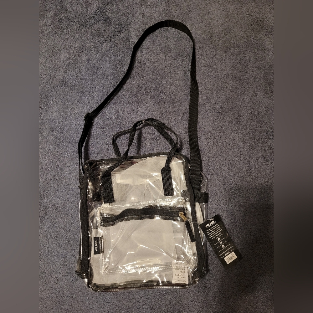 Clear view crossbody bag event stadium approved